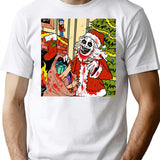 Terrifier 3 Christmas Fan Art T-Shirt for Men & Women, T-Shirts Graphic Tee - White