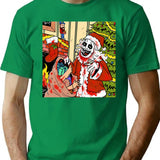 Terrifier 3 Christmas Fan Art T-Shirt for Men & Women, T-Shirts Graphic Tee - Green