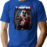 Terrifier 3 Christmas T-Shirt for Men & Women, T-Shirts Graphic Tee - Blue