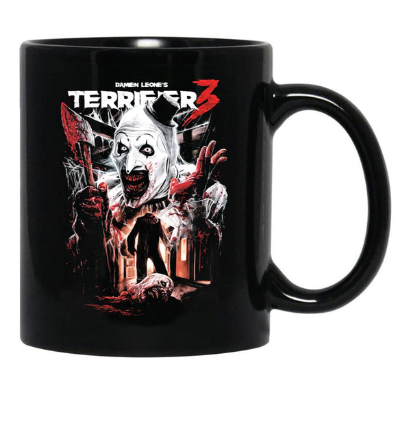 Terrifier 3 Heads Will Roll Black Coffee Mug, Gift Coffee Mug - Black