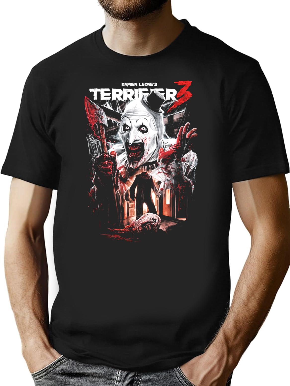 Terrifier 3 Heads Will Roll Premium Heavyweight Cotton T-Shirt - Black