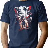 Terrifier 3 Heads Will Roll Premium Heavyweight Cotton T-Shirt - Navy