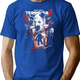 Terrifier 3 Heads Will Roll Premium Heavyweight Cotton T-Shirt - Blue