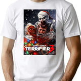 Terrifier 3 Horror Movie T-Shirt for Men & Women, T-Shirts Graphic Tee - White