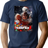 Terrifier 3 Horror Movie T-Shirt for Men & Women, T-Shirts Graphic Tee - Navy