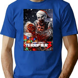 Terrifier 3 Horror Movie T-Shirt for Men & Women, T-Shirts Graphic Tee - Blue