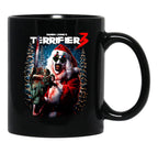 Terrifier 3 Merry Mayhem Black Coffee Mug, Gift Coffee Mug - Black