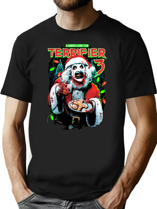 Terrifier 3 Milk and Carnage Premium Heavyweight Cotton T-Shirt - Black