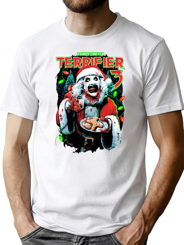 Terrifier 3 Milk and Carnage Premium Heavyweight Cotton T-Shirt - White