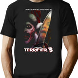 Terrifier 3 Movie Retro T-Shirt for Men & Women, T-Shirts Graphic Tee - Black