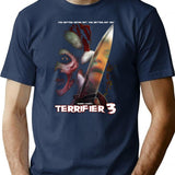 Terrifier 3 Movie Retro T-Shirt for Men & Women, T-Shirts Graphic Tee - Navy