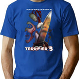 Terrifier 3 Movie Retro T-Shirt for Men & Women, T-Shirts Graphic Tee - Blue