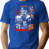 Terrifier 3 Movie T-Shirt for Men & Women, T-Shirts Graphic Tee - Blue