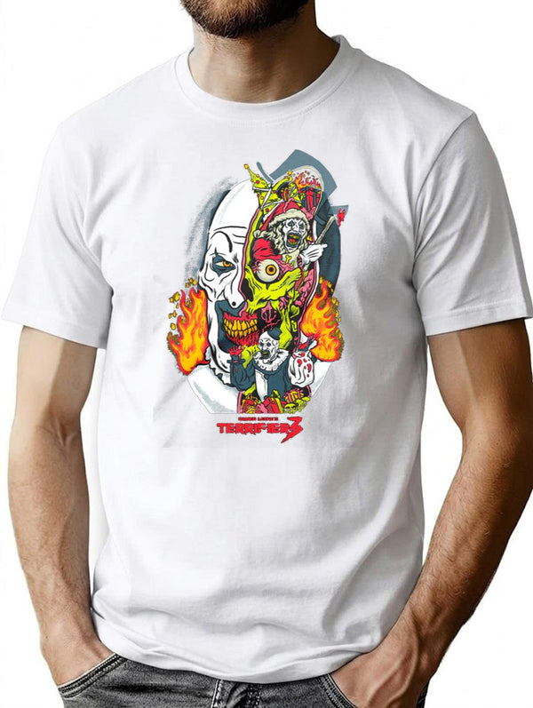 Terrifier 3 Season of Slaughter Premium Heavyweight Cotton T-Shirt - White