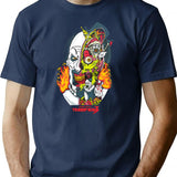 Terrifier 3 Season of Slaughter Premium Heavyweight Cotton T-Shirt - Navy