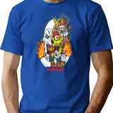 Terrifier 3 Season of Slaughter Premium Heavyweight Cotton T-Shirt - Blue