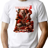 Terrifier 3 Vintage T-Shirt for Men & Women, T-Shirts Graphic Tee - White