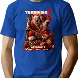 Terrifier 3 Vintage T-Shirt for Men & Women, T-Shirts Graphic Tee - Blue