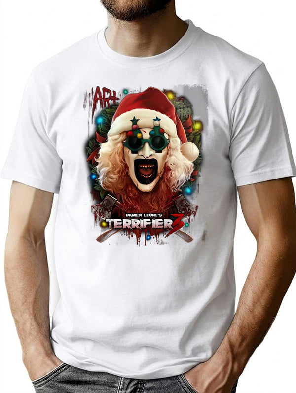 Terrifier 3 Yuletide Terror Premium Heavyweight Cotton T-Shirt - White