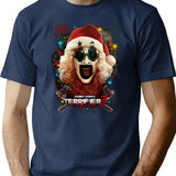 Terrifier 3 Yuletide Terror Premium Heavyweight Cotton T-Shirt - Navy