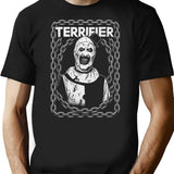 Terrifier Art The Clown Black White T-Shirt for Men & Women, T-Shirts Graphic Tee - Black