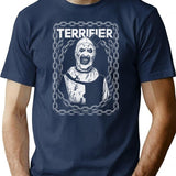 Terrifier Art The Clown Black White T-Shirt for Men & Women, T-Shirts Graphic Tee - Navy