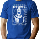 Terrifier Art The Clown Black White T-Shirt for Men & Women, T-Shirts Graphic Tee - Blue