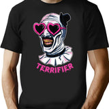 Terrifier Art The Clown Heart Glasses T-Shirt for Men & Women, T-Shirts Graphic Tee - Black
