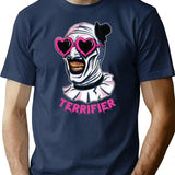 Terrifier Art The Clown Heart Glasses T-Shirt for Men & Women, T-Shirts Graphic Tee - Navy