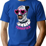 Terrifier Art The Clown Heart Glasses T-Shirt for Men & Women, T-Shirts Graphic Tee - Blue