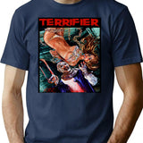 Terrifier Art The Clown Horror Movie Art T-Shirt for Men & Women, T-Shirts Graphic Tee - Navy