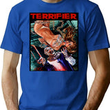 Terrifier Art The Clown Horror Movie Art T-Shirt for Men & Women, T-Shirts Graphic Tee - Blue