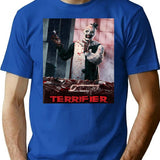Terrifier Art The Clown Horror Movie Slasher T-Shirt for Men & Women, T-Shirts Graphic Tee - Blue