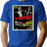 Terrifier Art The Clown Horror Poster T-Shirt for Men & Women, T-Shirts Graphic Tee - Blue