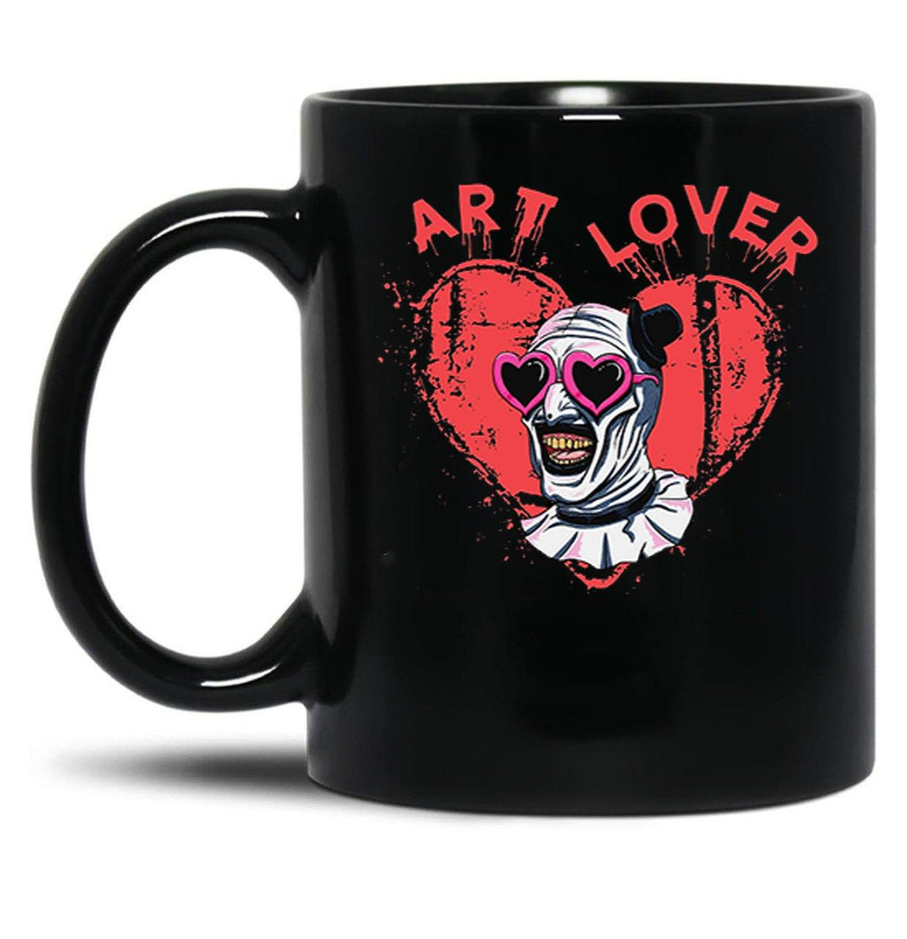 Terrifier Art The Clown Lover Black Coffee Mug, Gift Coffee Mug