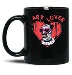 Terrifier Art The Clown Lover Black Coffee Mug, Gift Coffee Mug