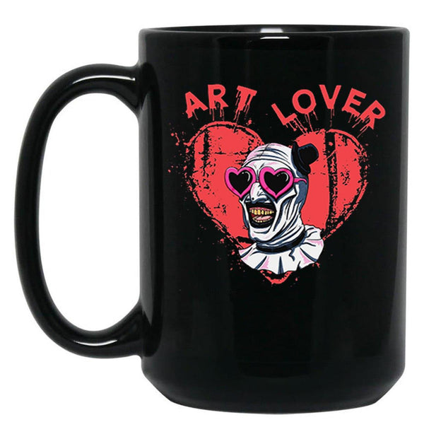 Terrifier Art The Clown Lover Black Coffee Mug, Gift Coffee Mug - Black
