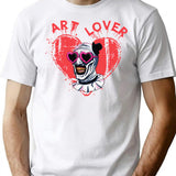 Terrifier Art The Clown Lover T-Shirt for Men & Women, T-Shirts Graphic Tee - White
