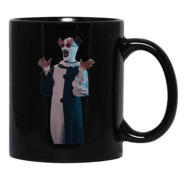 Terrifier Art The Clown Sunglasses Black Coffee Mug, Gift Coffee Mug - Black