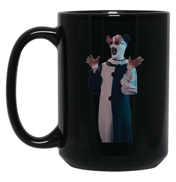 Terrifier Art The Clown Sunglasses Black Coffee Mug, Gift Coffee Mug - Black