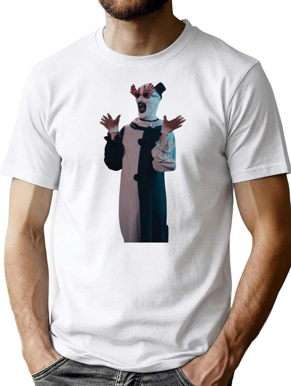 Terrifier Art The Clown Sunglasses Premium Heavyweight Cotton T-Shirt - White