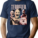 Terrifier Art The Clown Team-Up T-Shirt for Men & Women, T-Shirts Graphic Tee - Navy