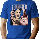 Terrifier Art The Clown Team-Up T-Shirt for Men & Women, T-Shirts Graphic Tee - Blue