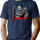 Terrifier Art The Clown (3) T-Shirt for Men & Women, T-Shirts Graphic Tee - Navy