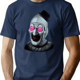 Terrifier Art The Clown (5) T-Shirt for Men & Women, T-Shirts Graphic Tee - Navy