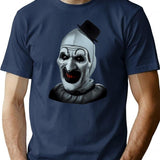 Terrifier Art (2) T-Shirt for Men & Women, T-Shirts Graphic Tee - Navy