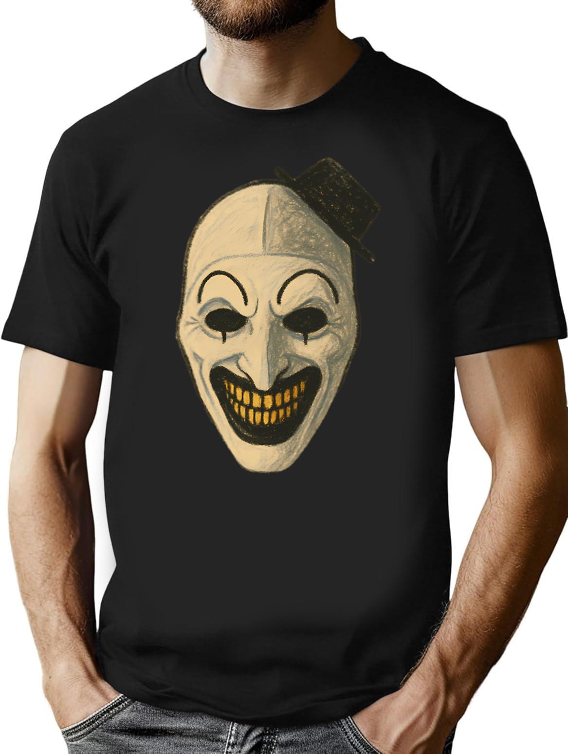 Terrifier Art (3) T-Shirt for Men & Women, T-Shirts Graphic Tee - Black