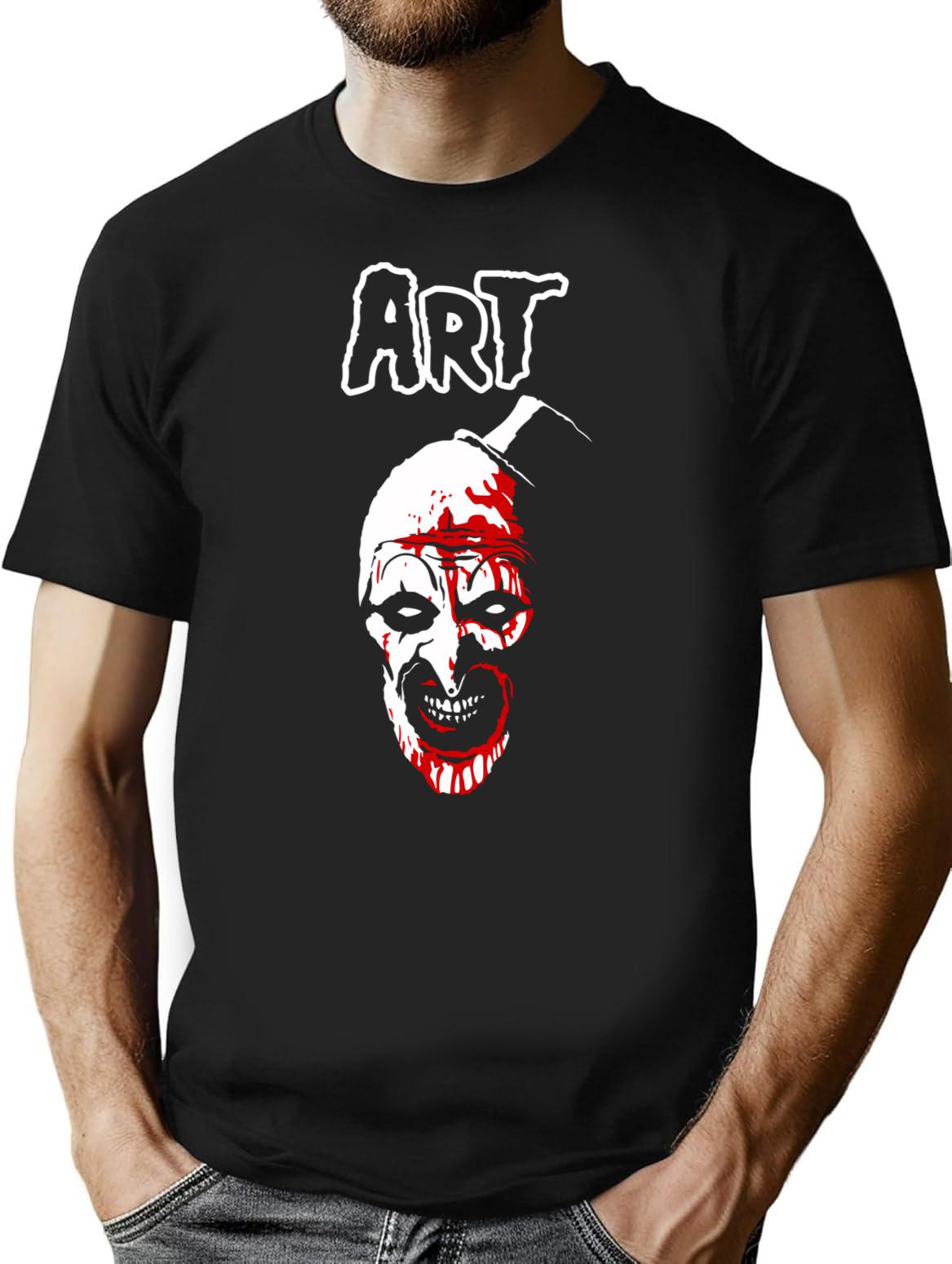 Terrifier Art (4) T-Shirt for Men & Women, T-Shirts Graphic Tee - Black