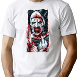 Terrifier Art T-Shirt for Men & Women, T-Shirts Graphic Tee - White