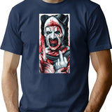 Terrifier Art T-Shirt for Men & Women, T-Shirts Graphic Tee - Navy